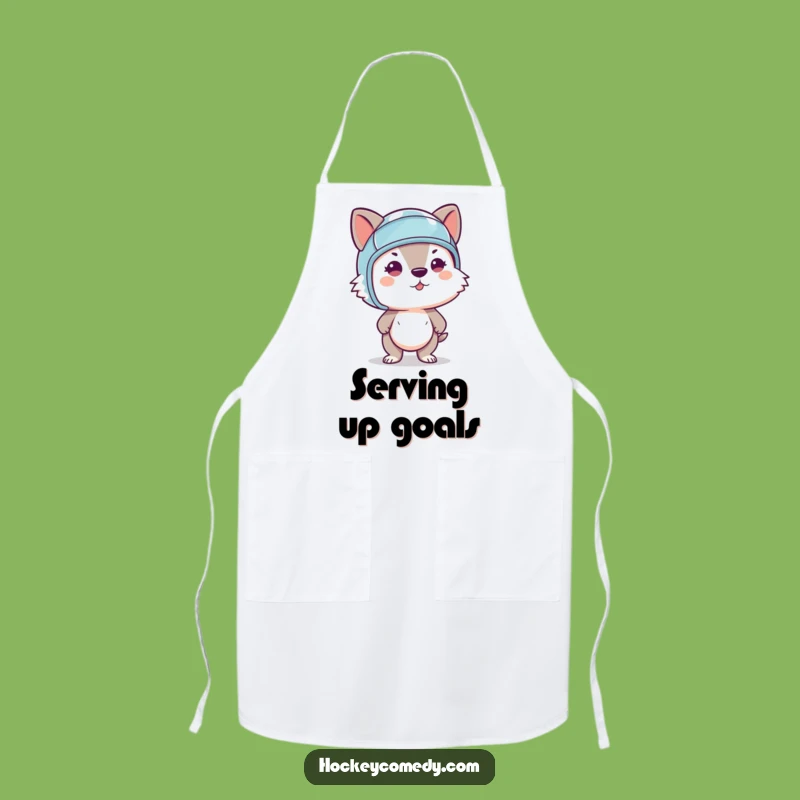 Funny Animal Slapshot Apron - Kitchen Hockey Hero