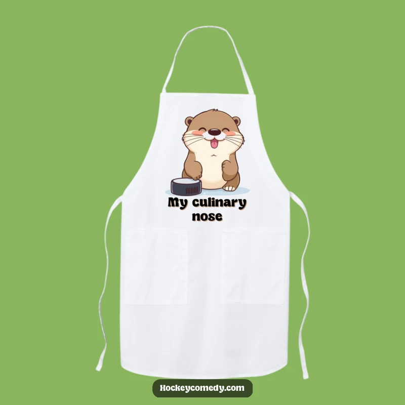 Funny Otter Hockey Apron - Kitchen Aquatic Fun, Gift