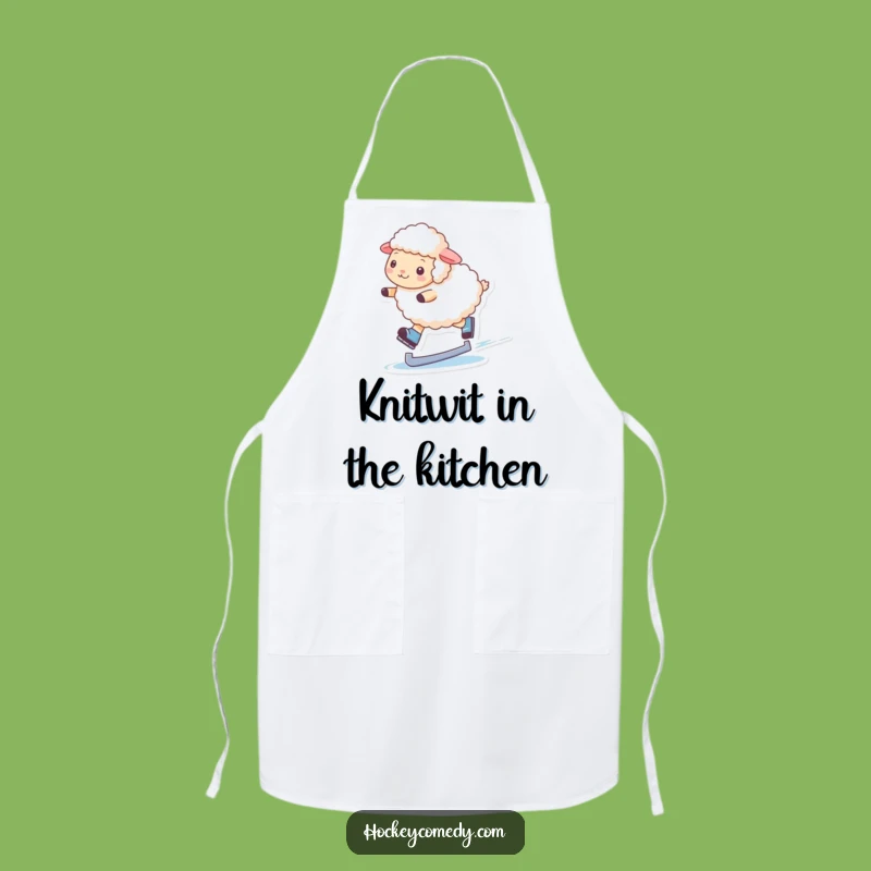 Funny Skating Sheep Apron: Cook with Graceful Flair This Season
