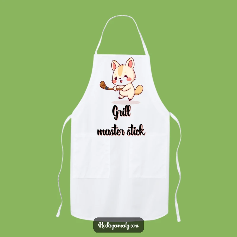 Funny Animal Hockey Apron - Play Like a Champ, Sporty Style, Great Kitchen Gift