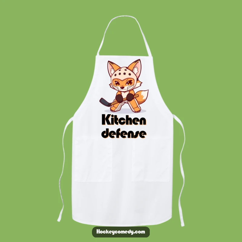 Funny Fox Goalie Apron: Cook Up Saves in the Kitchen