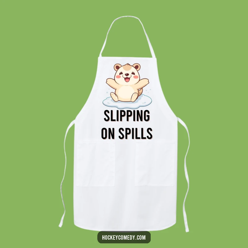 Funny Animal Ice Skating Apron - Chef's Hilarious Winter Fun Gift