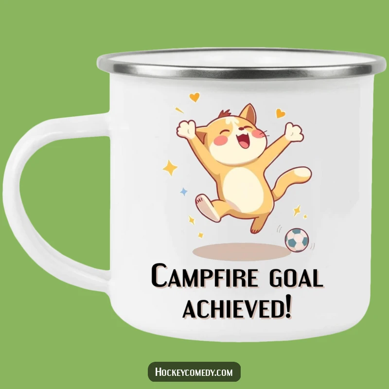 Funny Animal Goal Celebration Camping Mug - Adventure Victory!