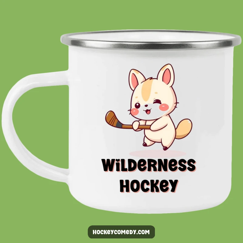 Funny Animal Hockey Camping Mug - Outdoor Game Sips, Durable & Humorous Sports Gift