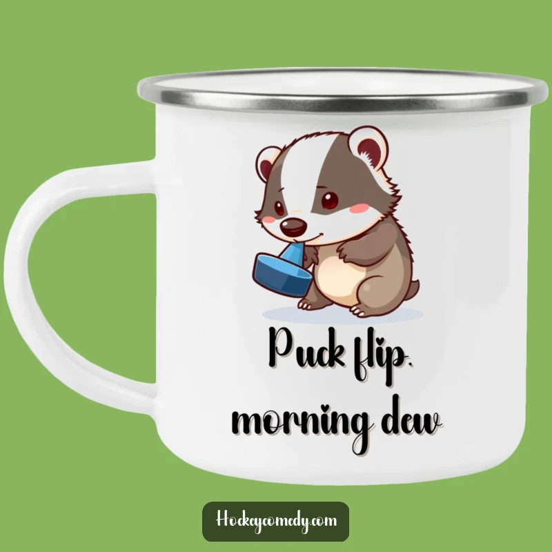 Funny Badger Campfire Mug - Durable & Hilarious Puck Trick Mug Gift
