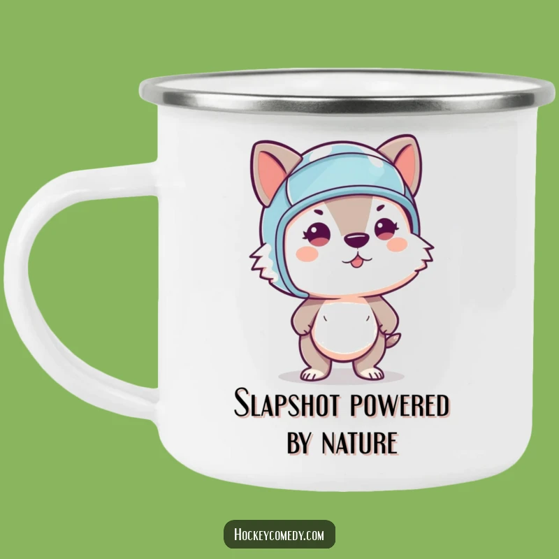 Funny Animal Slapshot Camping Mug - Hockey Adventure Fuel!