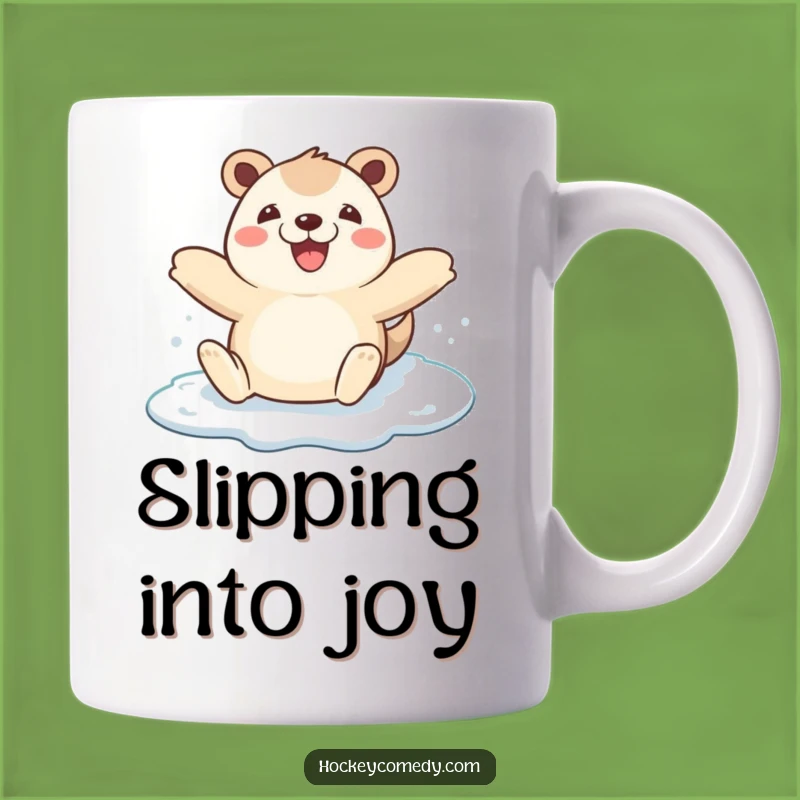 Funny Animal Ice Skating Mug - Hilarious Winter Joy Coffee Cup Gift