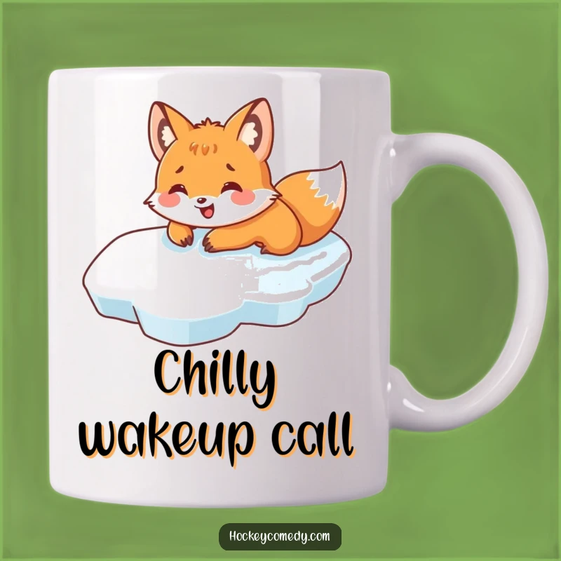 Funny Fox Belly Slide Mug - Joyful Winter Animal Coffee Cup