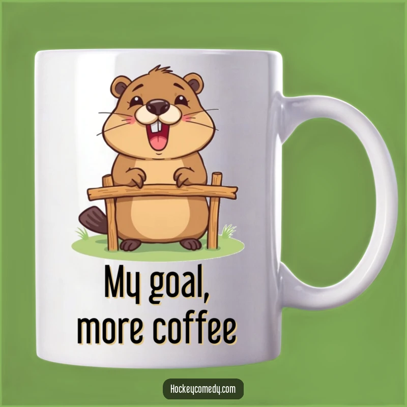 Funny Beaver Goalpost Mug: A Hilarious Gift for Sports Fans and DIYers