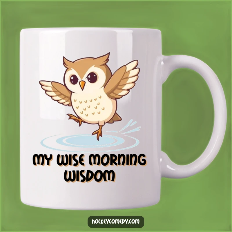 Funny Skating Owl Mug: A Hilarious Gift for Determined Ice Skaters