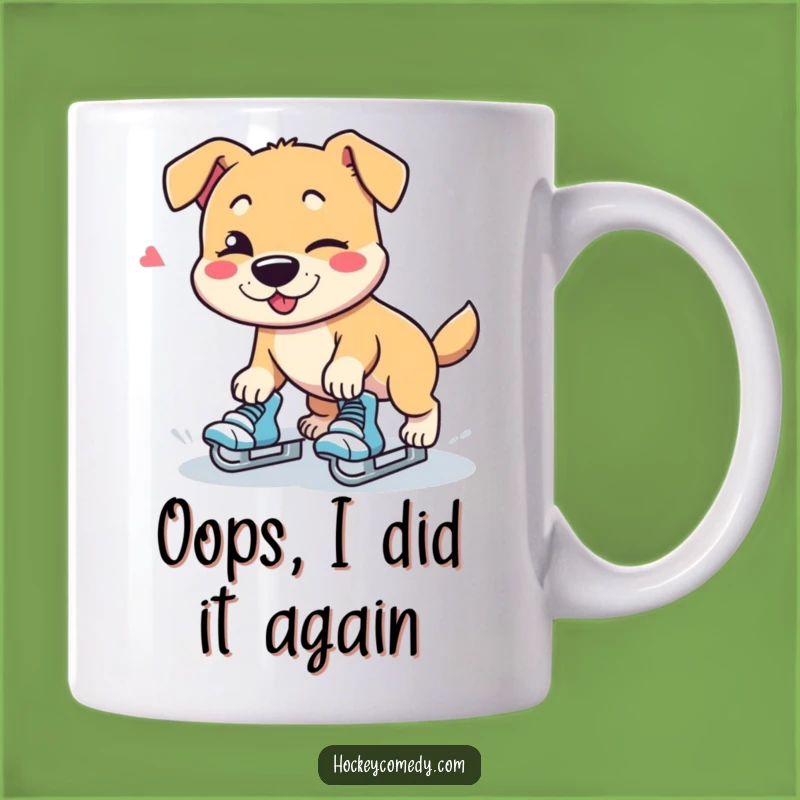 Funny Dog Skater Tripping Mug - Hilarious Pet Art Gift