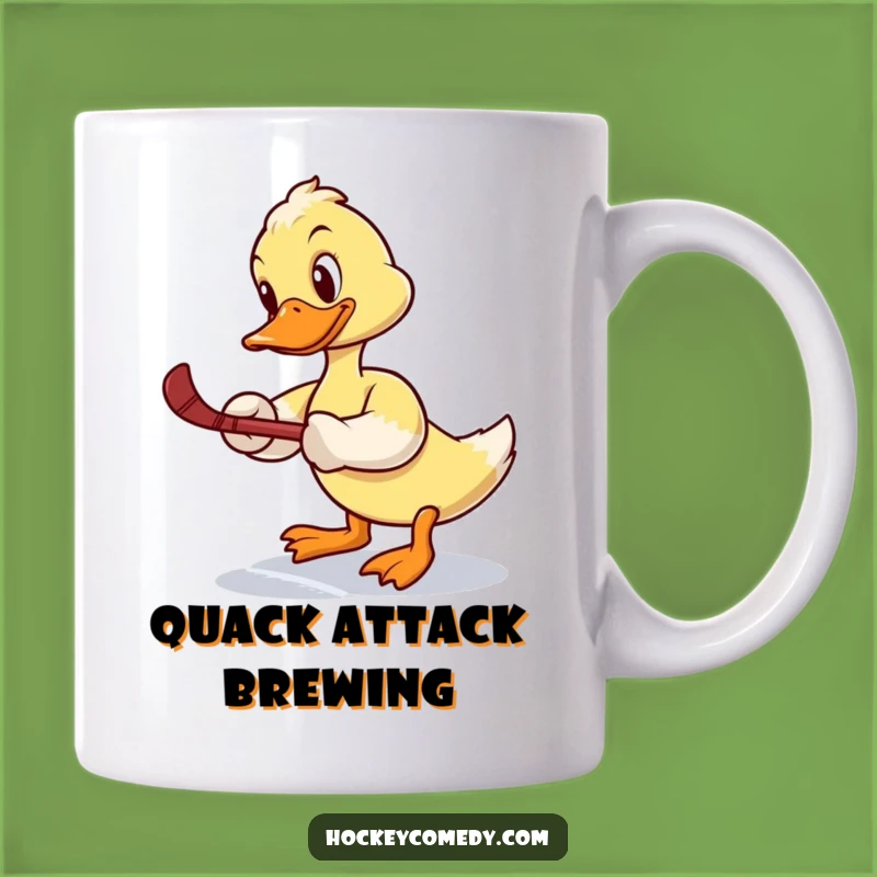 Funny Duck Hockey Mug: Determined Waterfowl's Slap Shot Fail is a Hilarious Gift