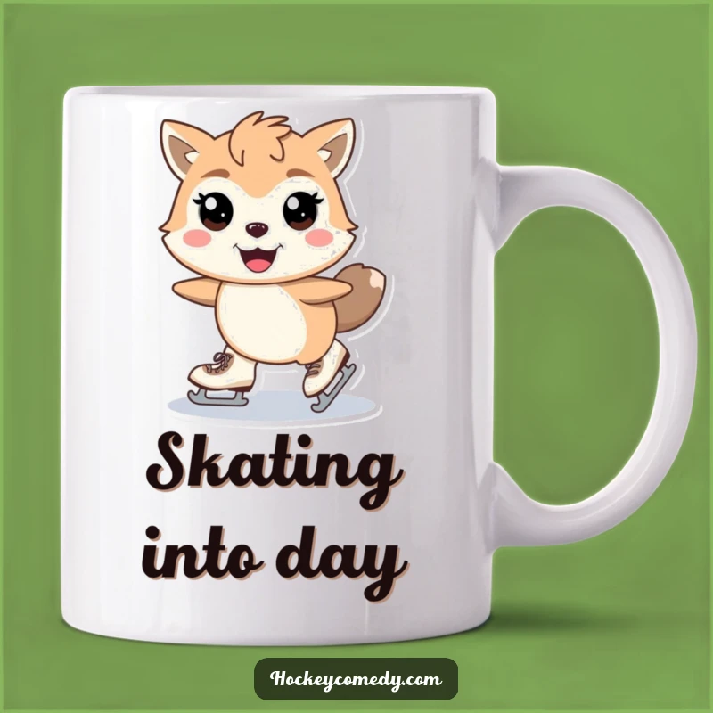 Funny Skating Animal Mug - Gleeful Glide, Stylish Strides, Perfect Humorous Gift for Skaters