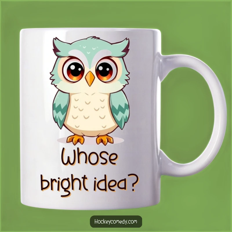 Funny Owl Puck Mug - Hilarious Hockey Surprise Animal Coffee Cup Gift