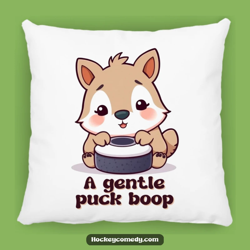 Funny Playful Animal Pillow - Soft Cushion with Puck Nuzzle Humor Gift