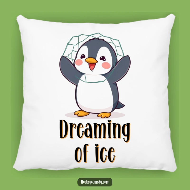 Funny Penguin Hockey Pillow: Flapping Goalie Comfort for Fans