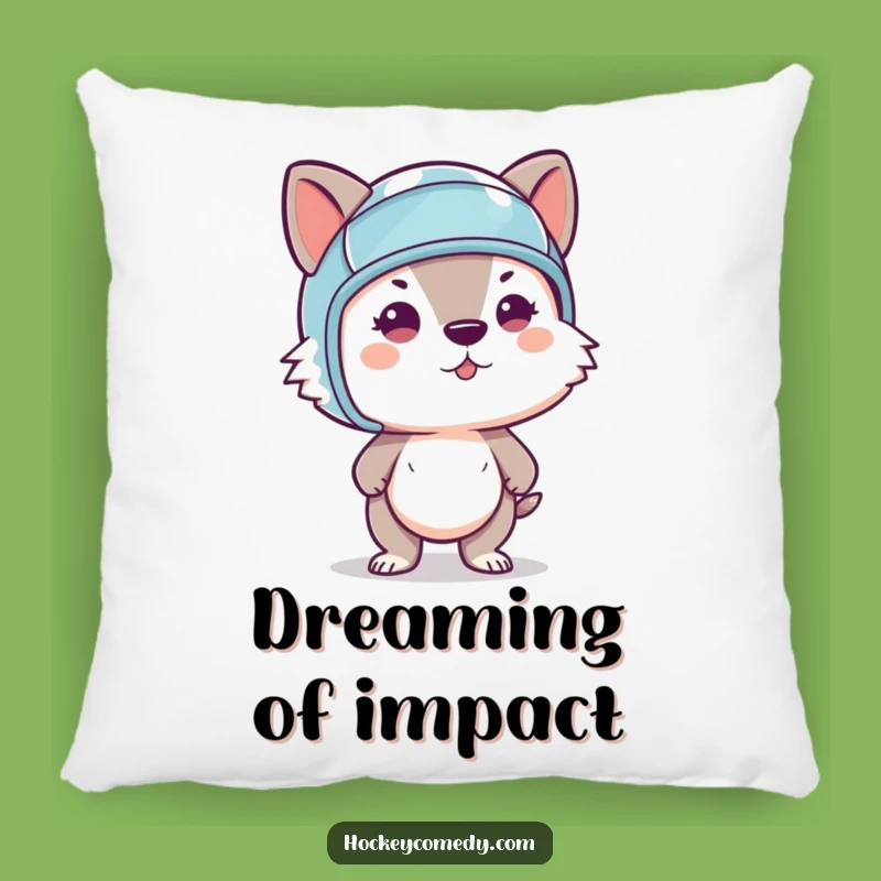 Funny Animal Slapshot Pillow - Cozy Determination Accent