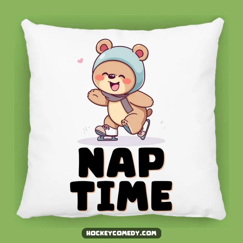 Funny Bear Skater Pillow: Cozy Up with Giggling Comfort