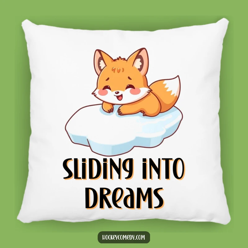 Funny Fox Belly Slide Pillow - Cozy & Joyful Winter Decor