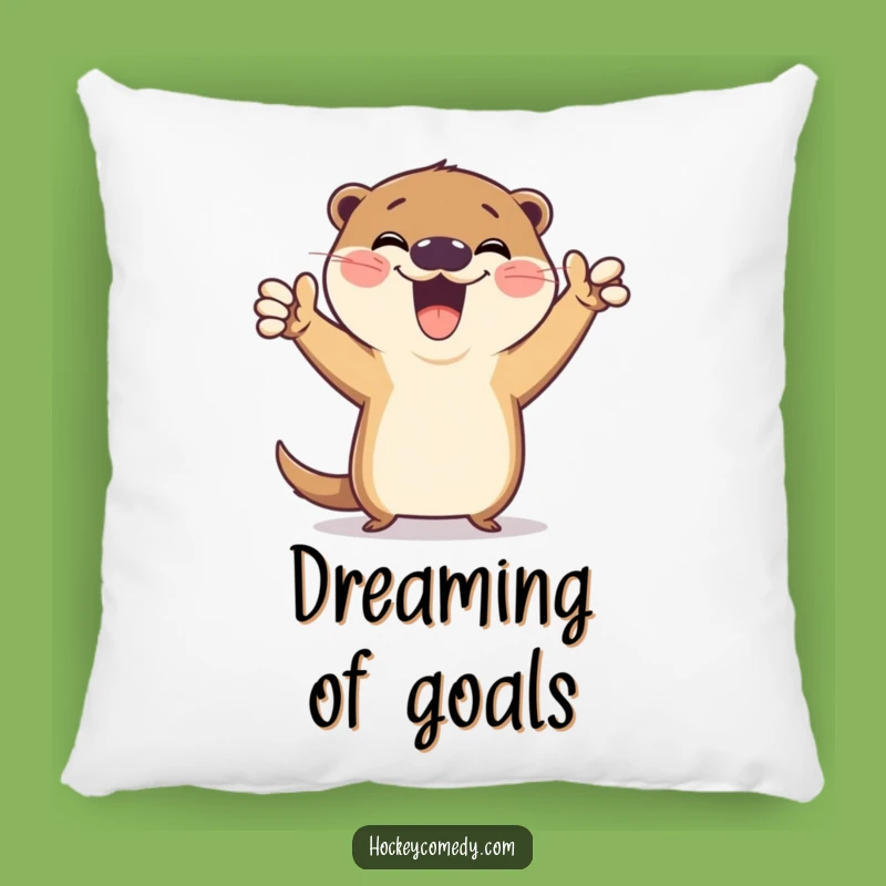 Funny Otter Pillow: Comfy Cushion with Hilarious Victory Pose Gift