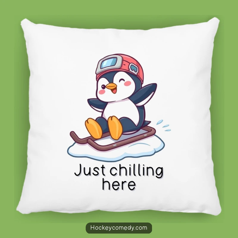 Funny Penguin Hockey Helmet Pillow - Cozy & Cool Comfort!