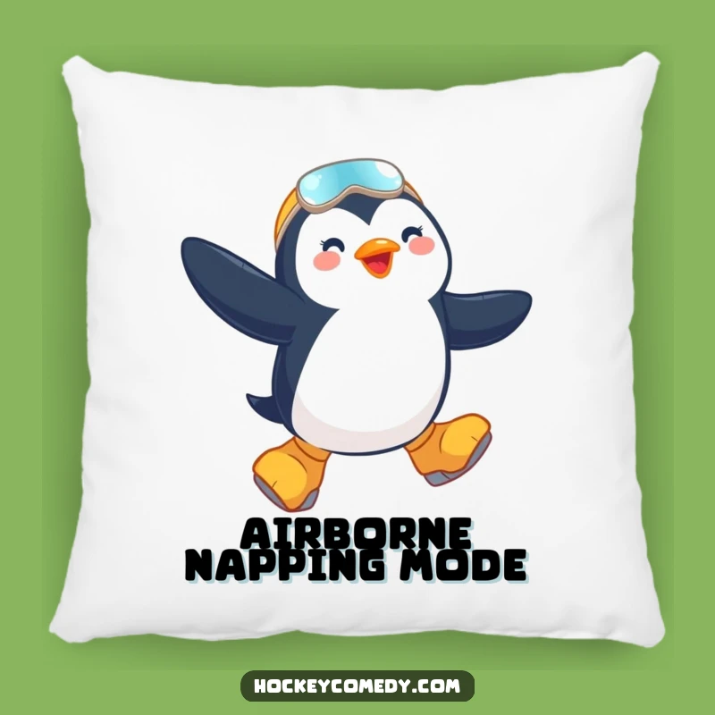 Funny Penguin Skater Pillow - Cozy Up with Winter Fun!