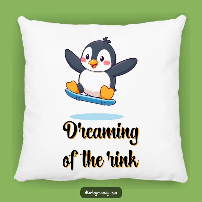 Funny Penguin Skater Pillow: Rest on Cool Comfort - A Funny Gift