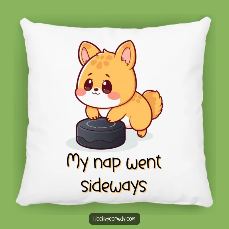 Funny Animal Puck Trip Pillow - Cozy Surprise Accent