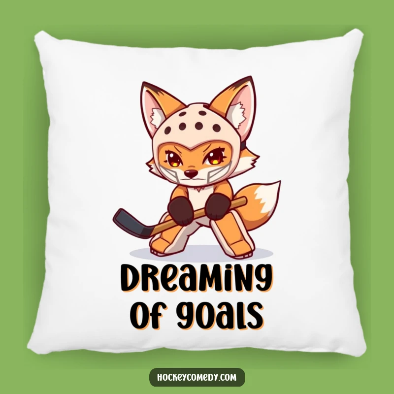 Soft Funny Fox Goalie Pillow: Cuddle Up With Determined Comfort