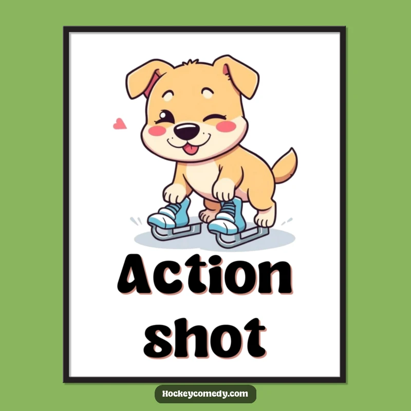 Funny Dog Skater Digital Art - Hilarious Printable Decor Gift