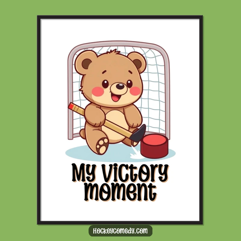 Funny Bear Cub Hockey Digital Art - Bring the Game Home!