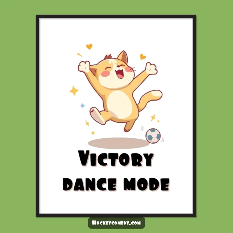 Funny Animal Goal Celebration Digital Art - Joyful Printable