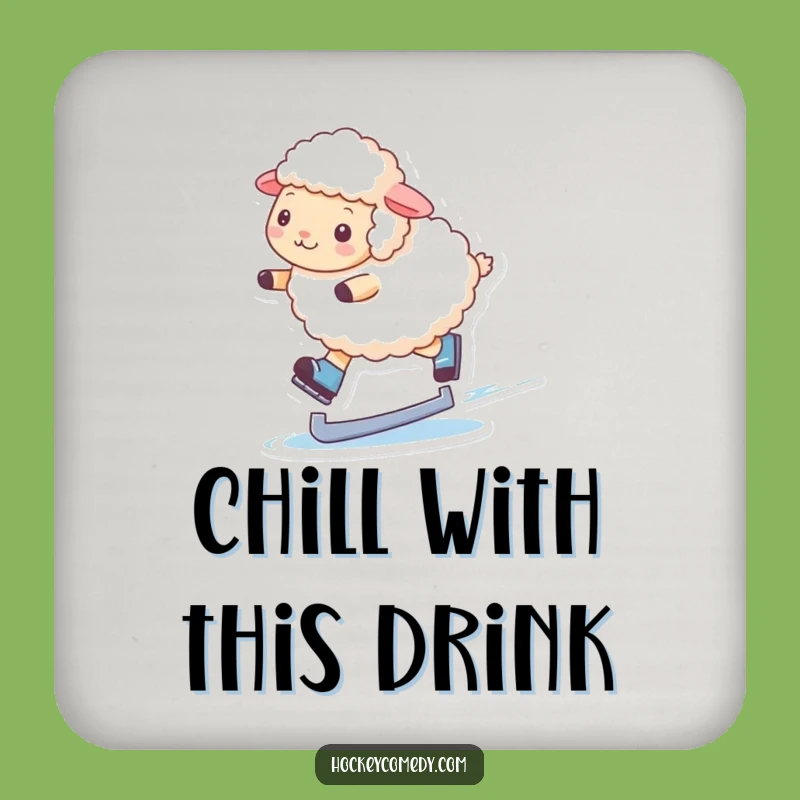 Funny Skating Sheep Coasters: Protect Surfaces with Graceful Style
