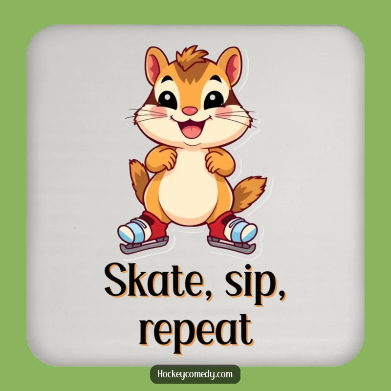 Funny Chipmunk Drink Coaster Set - Hilarious Skater Protection for Surfaces