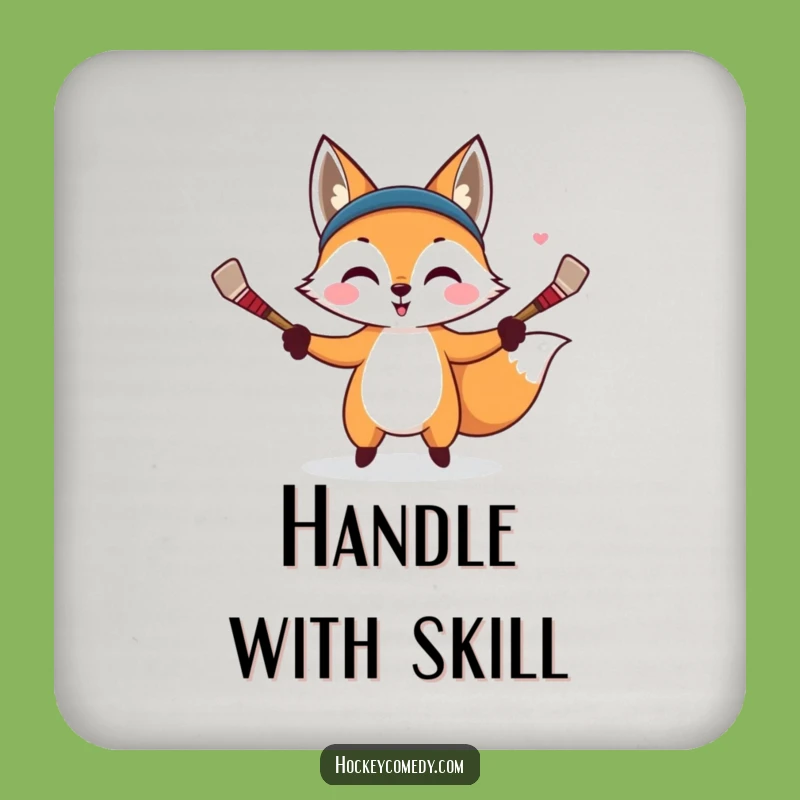 Funny Fox Juggler Coaster - Protect Surfaces with Sly Style!