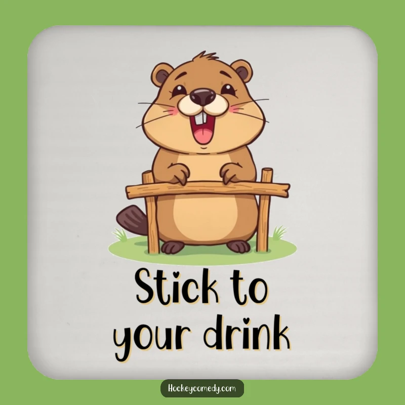 Funny Beaver Goalpost Coasters: Protect Surfaces with DIY Charm