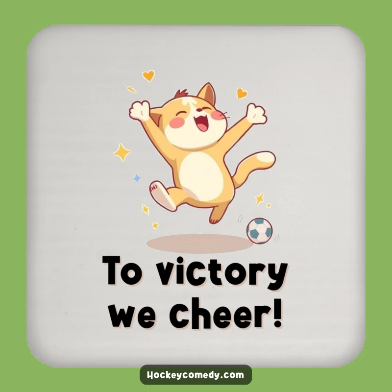 Funny Animal Goal Celebration Coaster - Cheers to Wins!