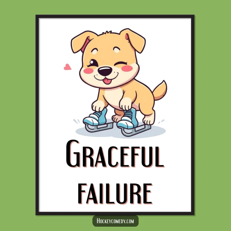 Funny Dog Skater Poster - Hilarious Wall Art for Laugh Lovers Gift