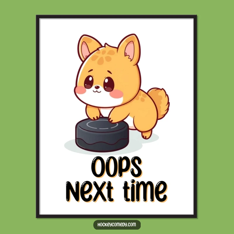 Funny Animal Puck Trip Poster - Surprising Wall Art