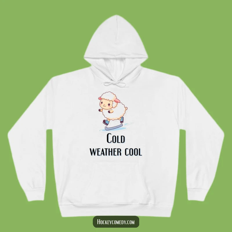 Cozy Funny Skating Sheep Hoodie: Warm Up with Winter Whimsy