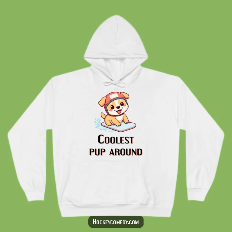 Funny Hockey Dog Hoodie: Cozy Up with this Hilarious Pup's Icy Mishap