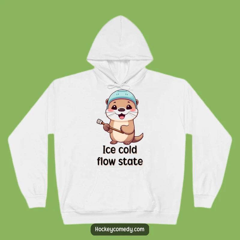 Funny Otter Hockey Hoodie: Cozy Helmet Pullover for Fans