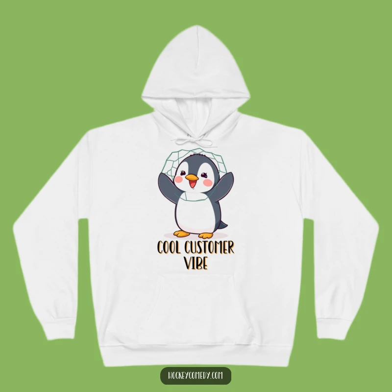 Funny Penguin Hockey Hoodie: Cozy Flapping Goalie Gear for Fans