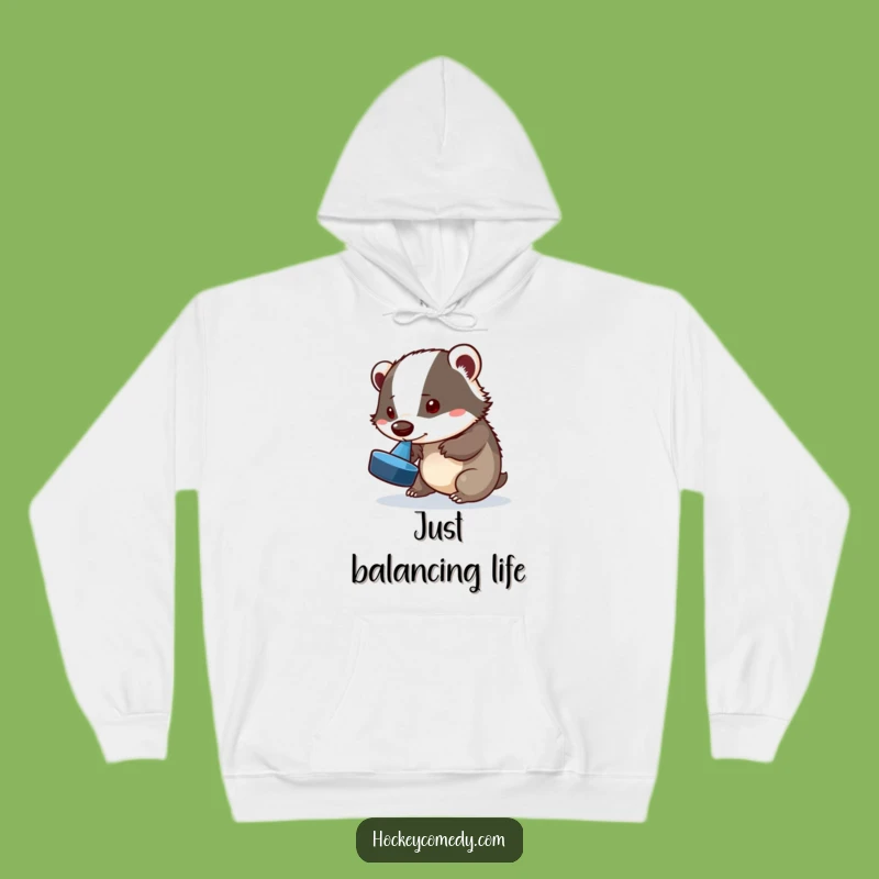 Funny Badger Hoodie - Cozy & Hilarious Hockey Trickster Sweatshirt Gift