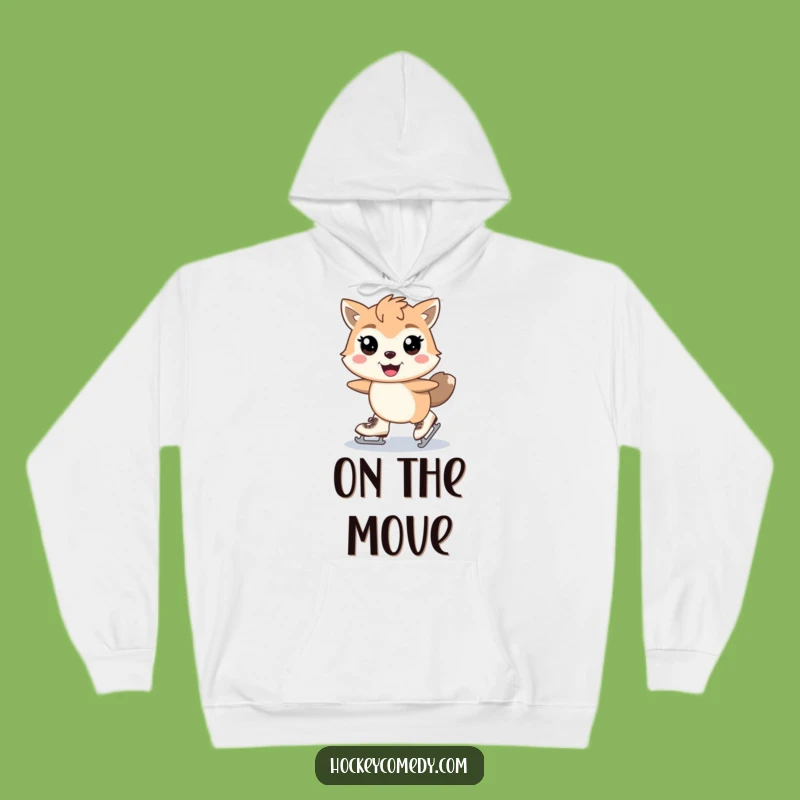Cozy Funny Skating Animal Hoodie - Warm Up Your Glide, Gleeful Comfort, Ideal Humorous Gift