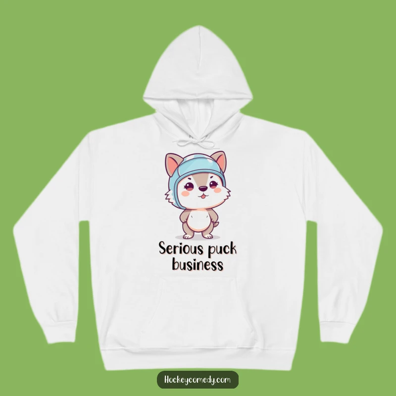 Funny Animal Slapshot Hoodie - Cozy Hockey Power