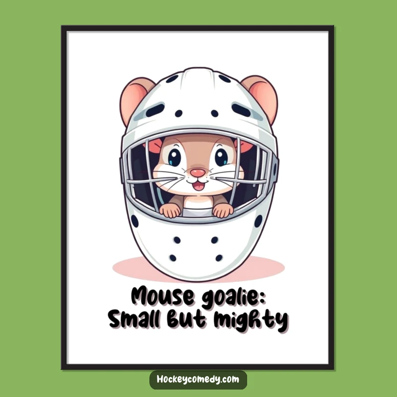 Free Printable Curious Mouse Goalie Wall Art - Humorous Downloadable Home Decor