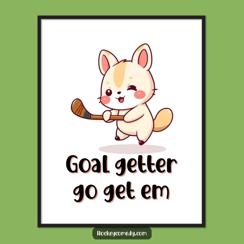 Free Printable Wall Art: Hockey Animal Funny Downloadable Decor for Sports Fans