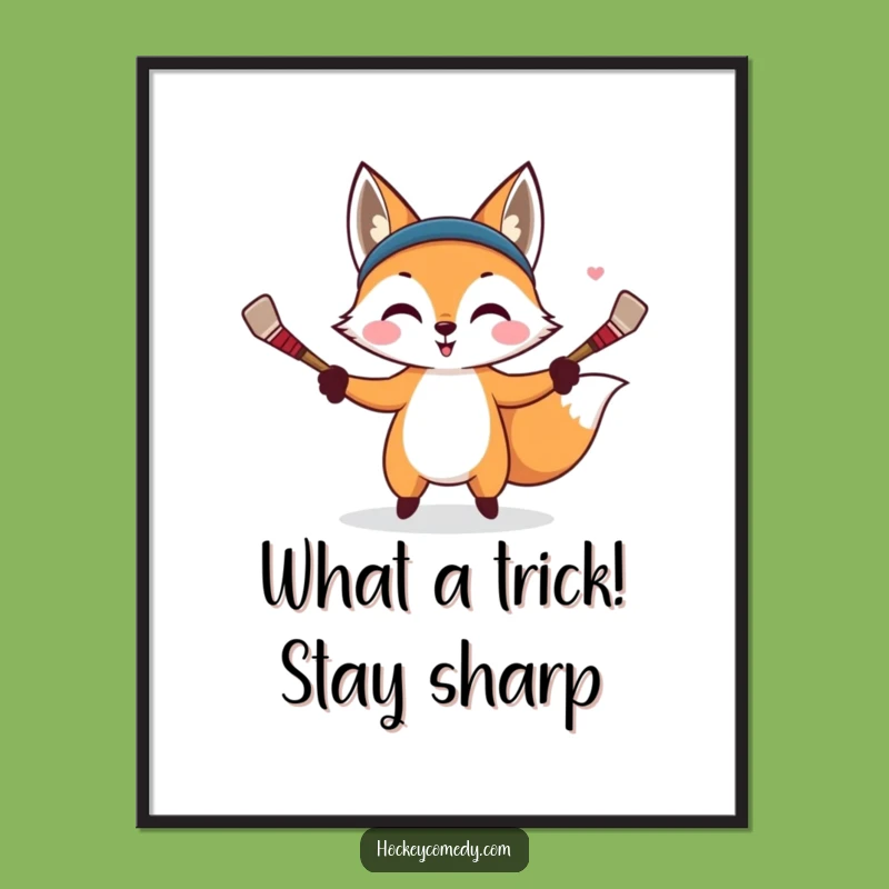 Free Printable Wall Art: Juggling Fox, Downloadable Decor for a Playful Atmosphere