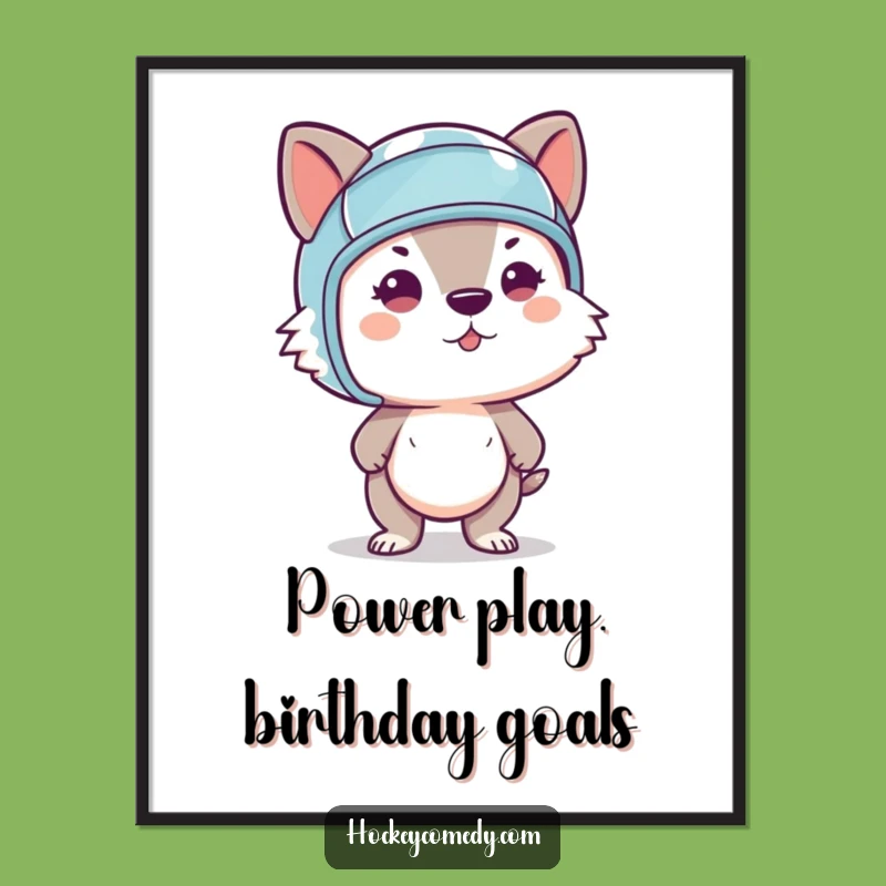 Free Printable Wall Art: Determined Slapshot Animal - Focused Downloadable Decor